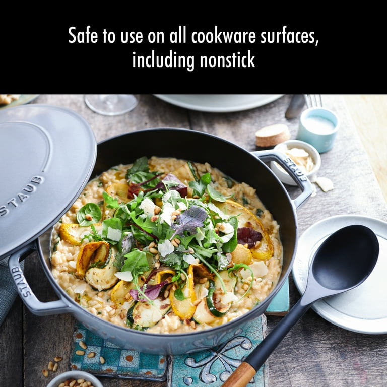 The Happy Cook - These Staub silicone tools are my favorite go to tool in  the kitchen! The wood handle is so comfortable and the silicone doesn't  heat up or scratch cookware. #