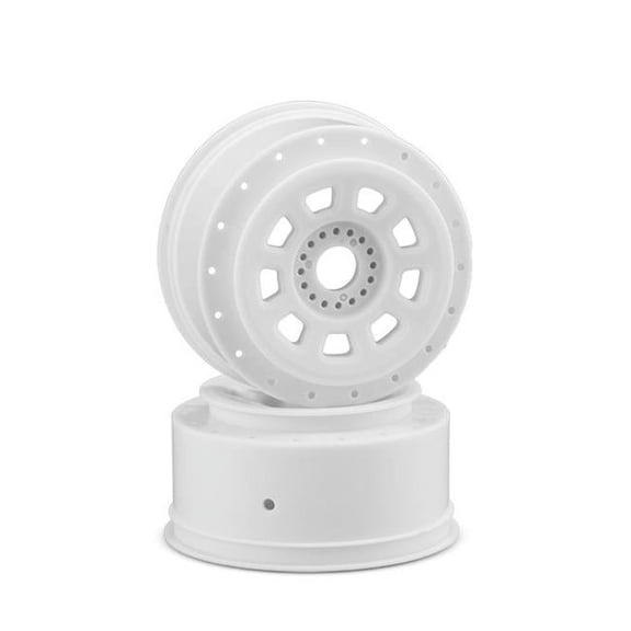 JConcepts 3421W 9-Shot 17mm Hex Sct Tire Wheel White for 1/8th Buggy to Dirt O