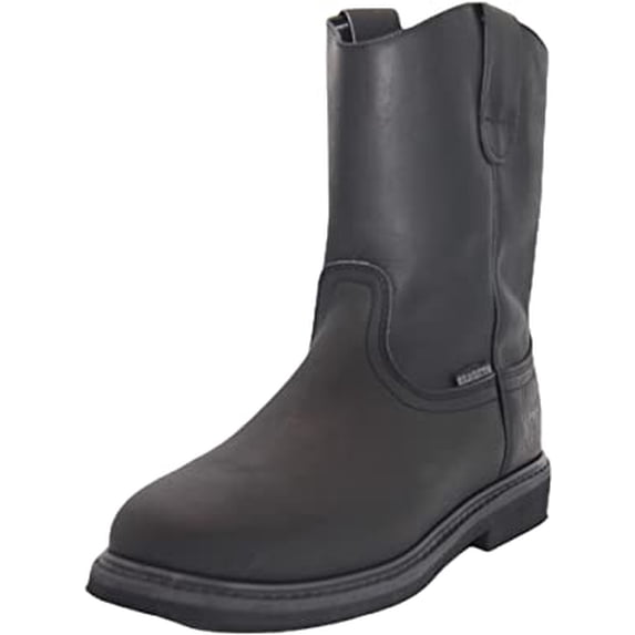 The Western Shops Mens Pull-On Leather Soft Toe Work Boot
