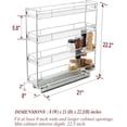 thumbnail image 2 of OCG 4-Tier Slide Out Kitchen Slim Storage Wire Baskets for Storage Organizer (8"W x 21"D x 22.2"H), Narrow Pull Out Storage for Narrow Space, 2 of 5