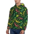 thumbnail image 2 of Hoodies for Men - Yellow Pink Cute Lizard Long Sleeve Comfrt Men'S Fashion Hoodies & Sweatshirts, Sweatshirts for Men Hoodies Pullover Clothing Clothes with Pouch, 2 of 7