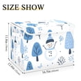 thumbnail image 5 of Yayeee Collapsible Cube Storage Bin with Lid Fabric Closet Decorative Basket with Handles, Simple Cartoon Snowmen, 5 of 7