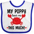 thumbnail image 3 of Inktastic My Poppy Loves Me Grandchild Boys or Girls Baby Bib, 3 of 4