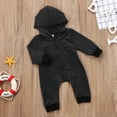 thumbnail image 3 of One opening Cute Newborn Infant Baby Boys Knit Hooded Romper Jumpsuit Bodysuit Clothes Outfits, 3 of 6