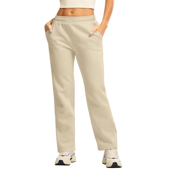 Women's Pants Fashion Casual Pants For Women Fall And Winter Solid Color Plus Fleece Warm Casual All Fit Sports Comfort