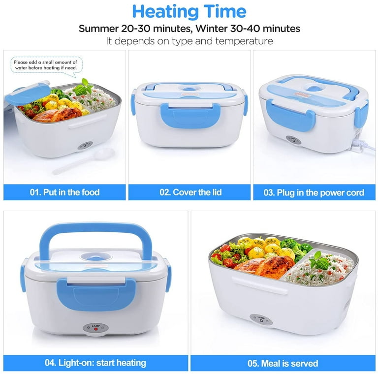 COCOBELA Electric Lunch Box Food Heater 2-In-1 Portable Food