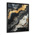thumbnail image 2 of Designart "Minimalism Chrome Gold And Black Potteries III" Abstract Spirals Picture Framed Wall Art Living Room, 2 of 5