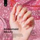 thumbnail image 2 of Set de esmaltes de uñas en gel con forma de escarabajos, 6 colores, rosa, nude y gris con purpurina, 2 of 9
