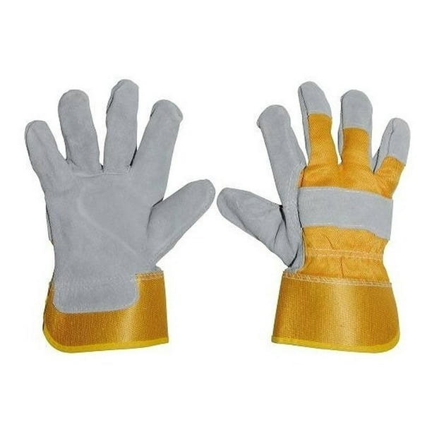 Guantes Unitalla Carnaza Y Loneta, Gris Y Amarillo Surtek 13 SURTEK 137389