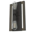 thumbnail image 2 of Hunter - Woodburn 2-light Noble Bronze, Medium Size Sconce Light, Dimmable, Modern Style, Rectangle Shaped, for Bedrooms, Kitchens, Dining, Living Rooms - 19816, 2 of 6