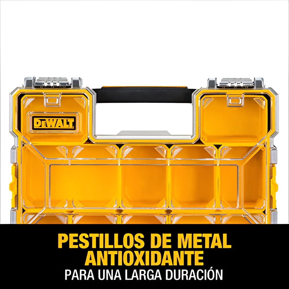DeWalt 17.5 in. L x 14 in. W x 4.5 in. H Storage Organizer Plastic 10 section Yellow