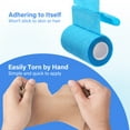thumbnail image 4 of LotFancy Self Adhesive Bandage Wrap, 4" x 5 Yards, Elastic Cohesive Bandage, First Aid Medical Tape, 4 of 7