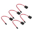 thumbnail image 1 of Vehicle Fuse Box Panel Connector, 5Pcs Mini Tip Compact Professional Direct Replacement Regular Thin Car Fuse Holder Connector  For Test ACL L 29.2mm,ACT M 19.1mm,ACK S 10.9mm,ACD, 1 of 8