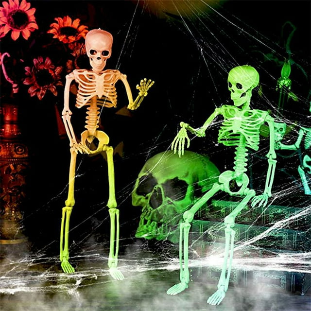 YTCAMLO Halloween Decorations indoor Outdoor on Clearance,Halloween Skeleton Ghost House Decoration Props Skeleton Moving Skeleton Simulation Human Skeleton Decoration,Fall Decorations for Home