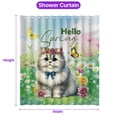 thumbnail image 5 of Persian Hello Spring Time Flower Floral Nature Shower Curtain Cat Lover Kitten Owner Gifts Waterproof Bathroom Bathtub Curtain - 02031, 5 of 5