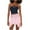 1-Pink, variant on Mini Skirt for Women Solid Lace Low Rise Layered Pleated Flowy Skirts Casual Fashion Flowy Asymmetrical Skorts