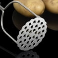 thumbnail image 4 of Triturador de patatas, paquete de 2 trituradores integrados de acero inoxidable, herramienta de cocina, triturador de alimentos para patatas, verduras, bayas, frutas, alimentos para bebés, aguaca, 4 of 5