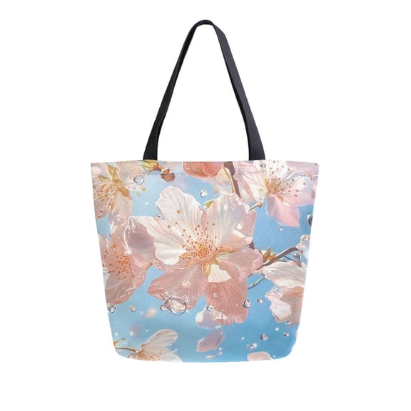 DIXRUYEE Tote Bag Women Weekender Travel Bag Shoulder Handbag Cherry Blossoms Printed