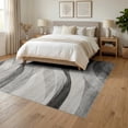 thumbnail image 3 of ODIKA Under Plush Sweeping Neutral Gradient Artful Composition Grey for Queen Size Bedroom, Bed, Master Suite, Foldable Easy Care, 3 of 7