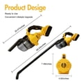 thumbnail image 5 of Cordless Vacuum Cleaner for Makita 18V Battery, 5-in-1 handheld vacuum with 4.0Ah Battery and Charger for Car Floor Carpet, Yellow, 5 of 12