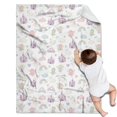 thumbnail image 2 of Fairy Unicorn White Pattern Soft Sherpa Fleece Throw Blanket, Warm Cozy Plush Blanket for Sofa Bed Couch, All Season, 30"x40", 2 of 5