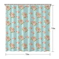 thumbnail image 5 of Watercolor Floral Pattern Shower Curtain 72x72, Romantic Wildflower Garden Theme with Bee Accents and Hooks, 5 of 5
