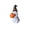 A, variant on XHKUYI Halloween Ghost Figurine 9.45 inch, 3D Resin Top Hat Ghost Statue with Pumpkin, for Bookshelf, Tabletop, Terrace, Bedroom Display
