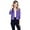 purple, variant on Cielo 1985 Women's Open Bolero Cardigan Sweater - cropped 3/4 sleeves lightweight - By The Simply Fashion applegreen L