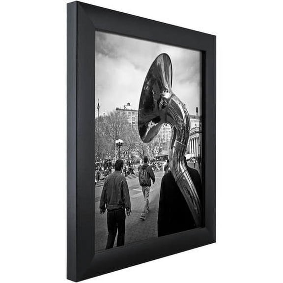 Craig Frames 11x17 Picture Frame - Black Style 1"WB3 1 Inch MDF Moulding - Wall Display Frame for Art, Posters, or Photos