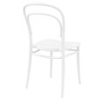 thumbnail image 4 of 33.5" White Patio Armless Stackable Dining Chair, 4 of 8