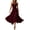Wine, variant on Women's Halter Neck Keyhole Midi Dress, Sleeveless Flowy A-Line Long Dress for Formal Events, Weddings, Parties & Casual Summer Wear(Wine/M)