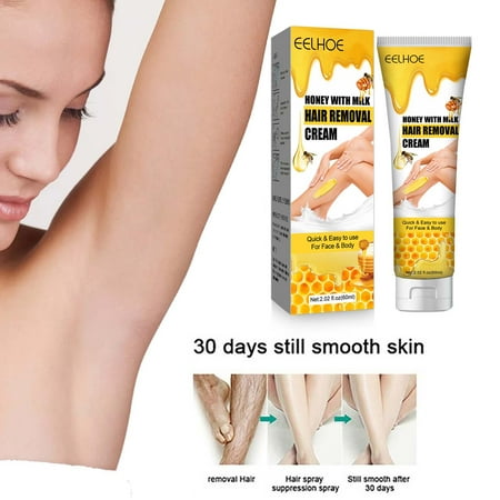 Travelwant 60ml Hair Removal Butter  Gentle & Soothing Hair Removal Cream For Women  Sensitive Depilatory Cream For Body & Legs  Suitable for all skin types