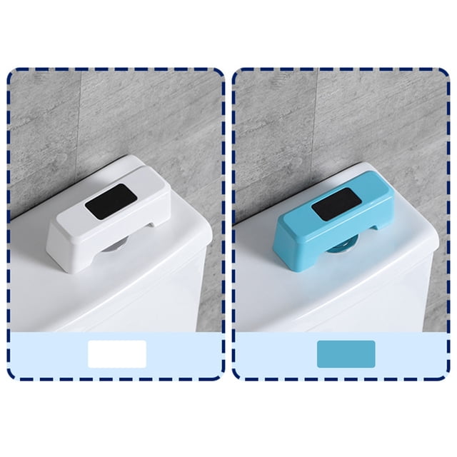 Fiudx Descarga Automática de Inodoro, Sensor Infrarrojo Sin Contacto, Carga Usb, Ahorro de Agua, Ideal para Hoteles y Baños Públicos, Fácil Instalación, Blanco/Azul, 53 X 150 Mm.