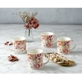 thumbnail image 2 of World Gifts Set of 4 Porcelain Mugs Durable Drinks Serving Ware - 12 oz Mugs Pink Floral, 2 of 4