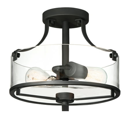 

Designers Fountain 93311-BK Jedrek 2 Light Semi-Flush in Black