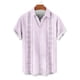 thumbnail image 4 of Blusa y camisa de manga corta con cuello vuelto Camisa casual para hombre Camisa de bolos vintage de manga corta Camisas de verano de playa cubana Camisa con botones Blusa para hombre Poliéster, 4 of 6