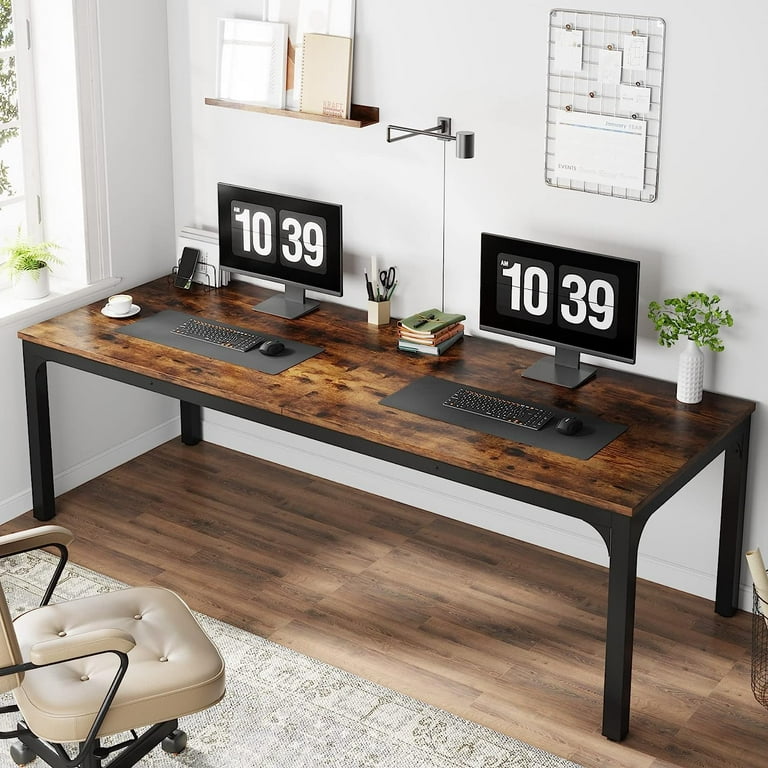 Tribesigns 78.7 inch Double Computer Desk, Extra Long 2 Person Desk  Workstation, Large Office Desk Study Writing Table for Home Office