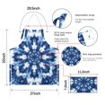 thumbnail image 7 of Indigo Tie Dye Snowflake Apron-Garden Aprons for Women with Pockets-Cotton Linen Waterproof Kitchen Cooking Gardening Aprons Adjustable for Kitchen,Cooking,BBQ and Salon 33x27 Inch, 7 of 7