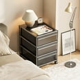 thumbnail image 5 of Cottinch 3 Drawers Accent Cabinet Metal Storage Cabinets with 4 Wheels,Rolling Cabinet Organizer for Home Office,Black, 5 of 8