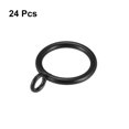thumbnail image 3 of Curtain Rings Metal 1 Inch Inner Dia Drapery Ring for Curtain Rods Black 24 Pcs, 3 of 3