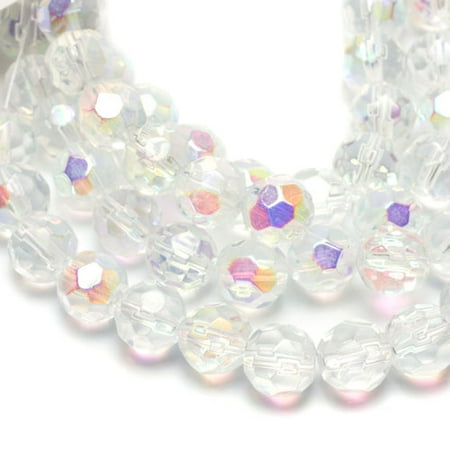 Cousin Crystal 8mm Aurora Borealis Beads, 1 Each