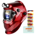 thumbnail image 1 of Casco de soldadura TRQWH Pro 2 con oscurecimiento automático, funciona con energía solar, rojo, 1 of 9