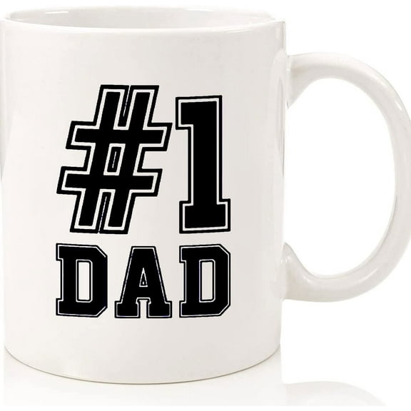 Number One Dad Coffee Mug, Daddy Mug, Mugs, Father's Day Gift, Unique Birthday Gift, , Ceramic Novelty Coffee Mugs 11oz, 15oz Mug, Tea Cup, Gift Present Mug For B