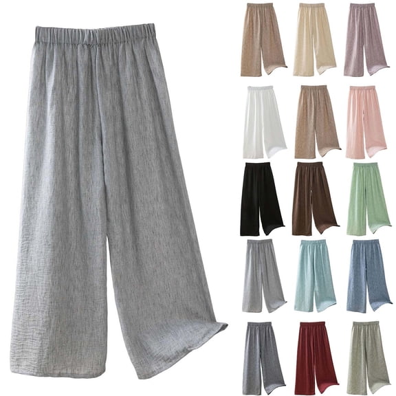 Bovxnpu Womens Pajama Pants Bottoms Sleep Pants Women's Sleep Pants Elastic Waist Comfortable Casual Home Loungewear Long Sleepwear