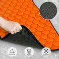 thumbnail image 3 of Naloa Orange Scales Car Foot Mat Set of 4 Pieces - Universal Floor Liner Neoprene Full Set Floor Mats for Cars Trucks SUV, 3 of 7