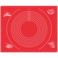 thumbnail image 1 of sweethay Alfombrilla de silicona para hornear de varios tamaños con hoja de escala, alfombrilla para hornear Extra grande para enrollar de Pizza, Rojo, 1 of 6