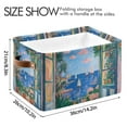 thumbnail image 4 of Yayeee 2 Pack Canvas Storage Basket with Handles for Shelves Fabric Bins Closet Organizer, Sea Window, 4 of 8