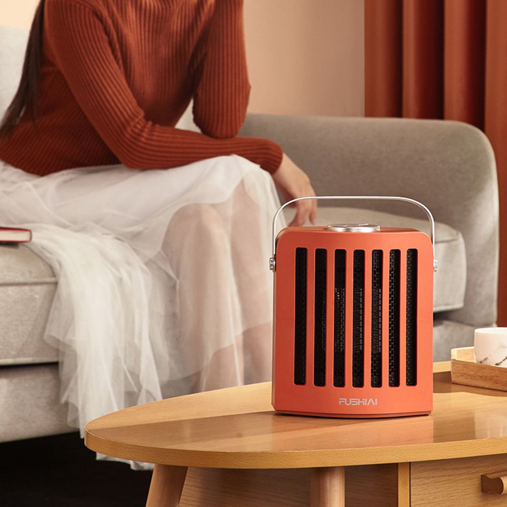Office Edal Mini Personal Space Heater 950W PTC Oscillating Portable Electric Heaters Quiet Ceramic Space Heater with Fan & Knob Safety Energy Efficient for Home Black Bedroom