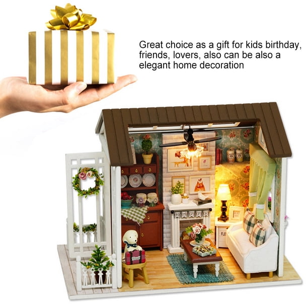 Kit De Casa En Miniatura De Madera Para Niños, Regalos Para Niños, Casa De Juguete