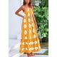 thumbnail image 3 of Vestido PRETTYGARDEN Maxi XL de un Hombro con Estampado Floral Blanco y Cúrcuma, 3 of 8